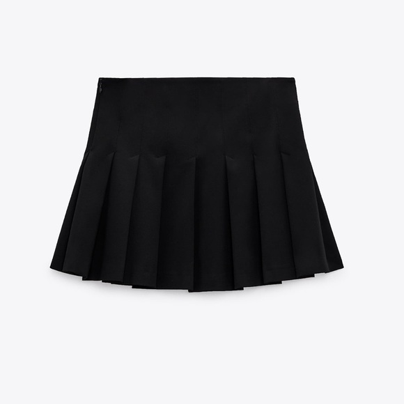 Zara metallic ring eyelets detail pleated mini skirt - Picture 7 of 12